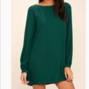 Forest Green Shift Dress from Lulus Size Small